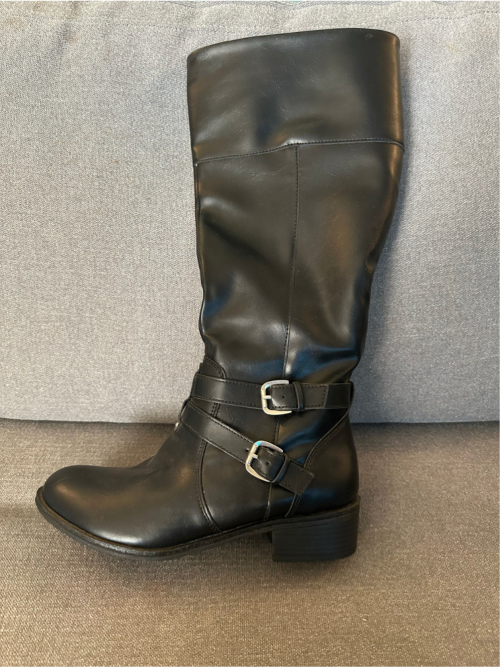 NWT Arizona Jean Co Black Knee High Heeled Boots Size 9 Riding Boots